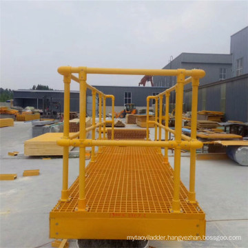 fiberglass FRP ladder handrail with all dimensions platform